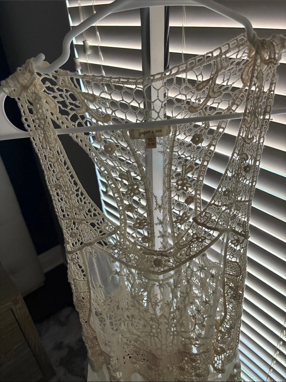 Crochet Lace Overlay Vest